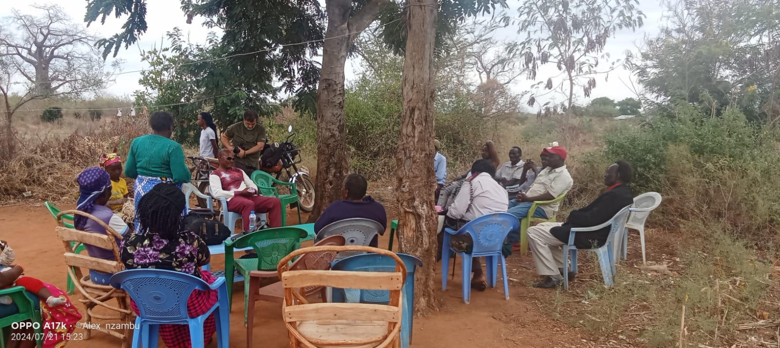 Filming for Fursa doc at Nzembi's compound in Makueni County.