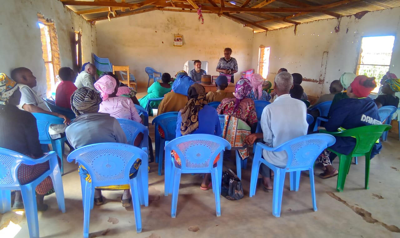 Explaining the film project with Cecilia to a Fursa group at their monthly financial meeting