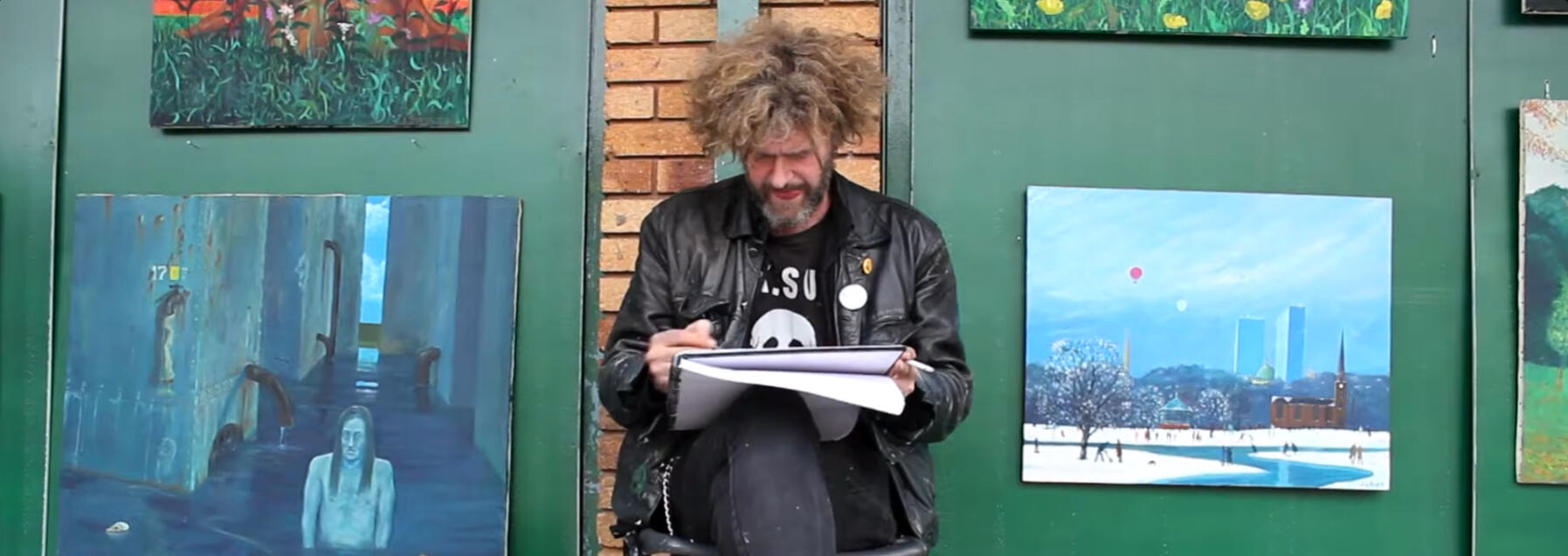 The Shaman of Rust documentary poster featuring Newport artist Jonathan Sherwood